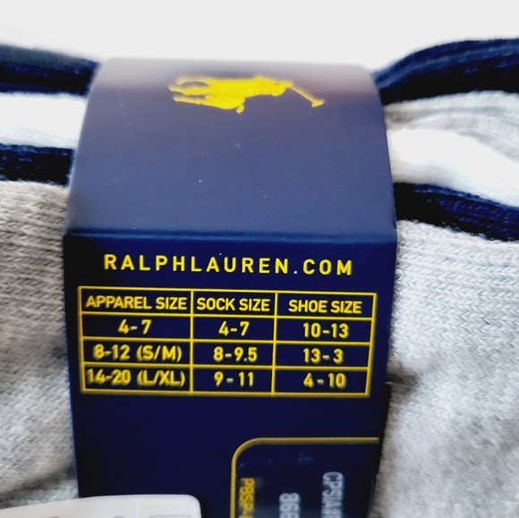 Polo Ralph Lauren 6-pair no-show contrast trim Sport socks size M 4-10 6pk - Picture 3 of 3